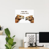 Camels Kissing Funny Poster (Bureau à domicile)