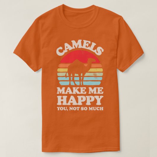 Camels maken me een gelukkige zonnescherm voor man t-shirt (Design voorkant)