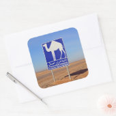 Camels-teken, Tunesië Vierkante Sticker (Envelop)