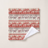 Camels Train, Camels Motif, reproductions de chame (Gant de toilette)