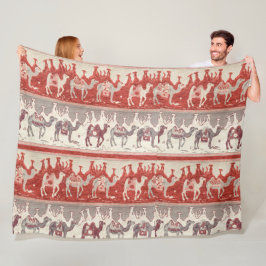 Camels Train, Camels Pattern, camel print Fleece Deken