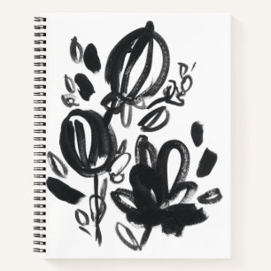 Cameo Bloom - Zwart en wit Notitieboek