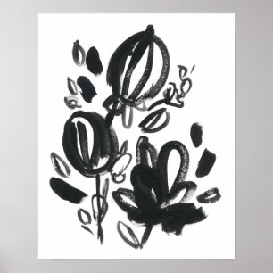 Cameo Bloom - Zwart-wit Poster