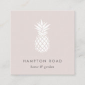Cameo Blush Pineapple Vierkante Visitekaartje (Voorkant)