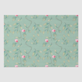 Cameo Green Floral Tissue Paper Tissuepapier