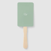 Cameo Green Wedding Invitation Handwaaier (Achterkant)