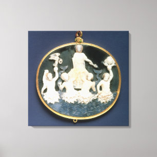 Cameo herdenking van de marineoverwinning van canvas afdruk