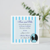 Cameo Kiss Silhouette Mariage Invitations (Debout devant)