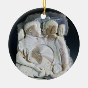 Cameo met Cosimo de Medici (1519-74) en zijn Keramisch Ornament