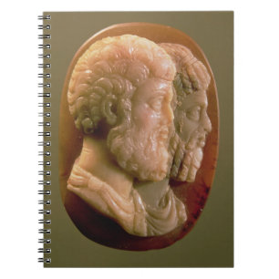 Cameo met Marcus Aurelius (121-180) en Luci Notitieboek