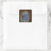 Cameo met profiel Tiberius Vierkante Sticker (Tas)