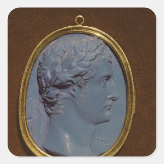 Cameo met profiel Tiberius Vierkante Sticker (Voorkant)