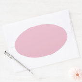 Cameo Roze duurzame kleuren Ovale Sticker (Envelop)