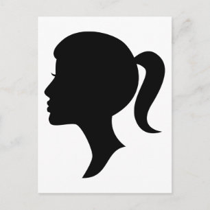 Cameo Silhouette Girl Briefkaart