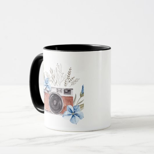Caméra antique Conception Café Mug (Devant gauche)