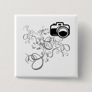 Camera Art. Vierkante Button 5,1 Cm