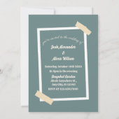 Caméra avec faire-part de mariage à fleurs (Dos)