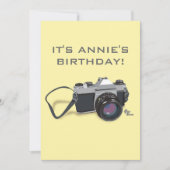 Camera Birthday Uitnodiging (Voorkant)