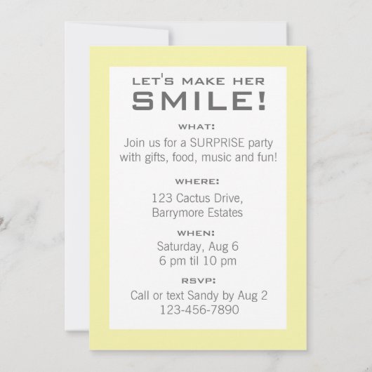 Camera Birthday Uitnodiging (Achterkant)