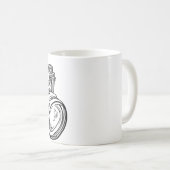  camera Black en White Coffee Cup Koffiemok (Voorkant rechts)