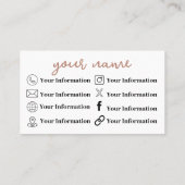 Camera + Bloemen Visitekaartje (Achterkant)