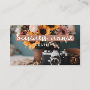 Camera + Bloemen Visitekaartje