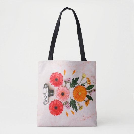 Camera & Blooms Tas (Voorkant)