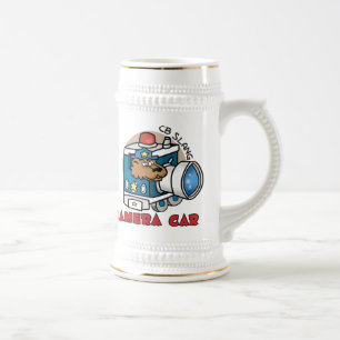 Camera Car Stein Bierpul
