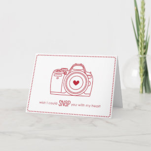 Caméra Carte Saint Valentin - Drôle en Rouge