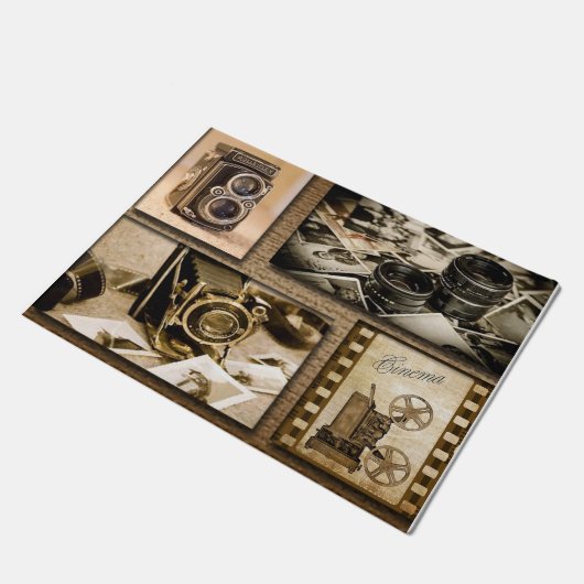  camera-collage deurmat (Schuin)