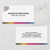 Camera Colorful Lens-Logo | Halftone Visitekaartje (Voorkant / Achterkant)