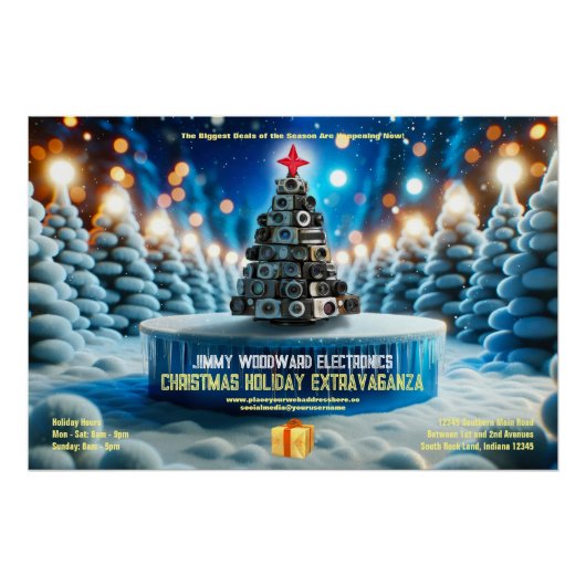 Camera Electronics Christmas Holiday Sale Poster Perfect Poster (Voorkant)