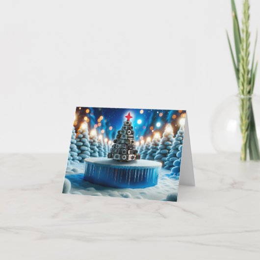 Camera Elektronische Winkel Kerstmis Wenskaart Kaart (Voorkant)