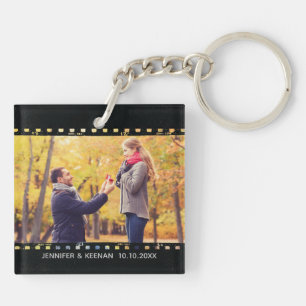 Camera Film Strip  Sla de datum Verloving Sleutelhanger