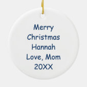 Camera Floral gepersonaliseerd Keramisch Ornament (Achterkant)