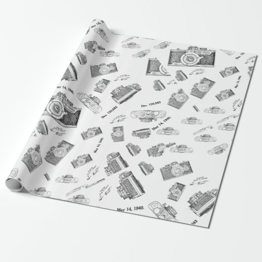 camera-foto cadeaupapier (Uitgerold)