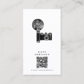  camera Fotografie Sociale media QR-code Visitekaartje (Voorkant)