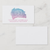 Camera Galaxy Waterverf Vrouw Fotograaf Visitekaartje (Voorkant / Achterkant)