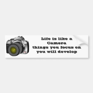 camera, het leven is als een Cameradingen waar je Bumpersticker