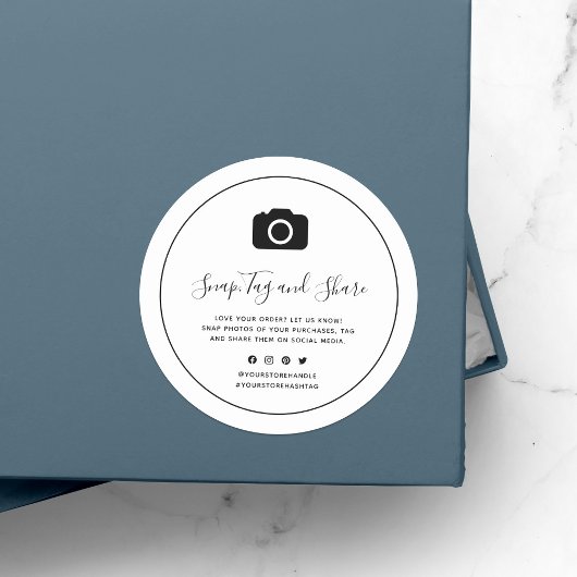 Camera Icon Black Border Snap Label en delen