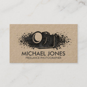 Camera Ink splatter Visitekaartje