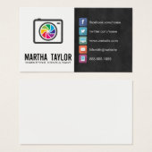 Camera | Kleurstoffen Visitekaartje (Voorkant /achterkant)