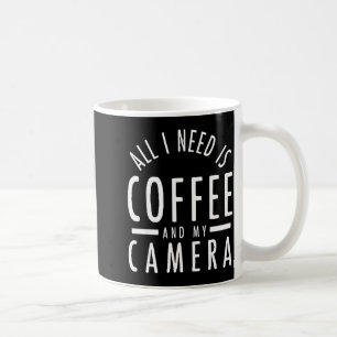 Camera & koffie - Grappige fotografiequote fotogra Koffiemok