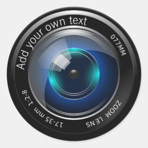 Camera Lens aangepast Ronde Sticker