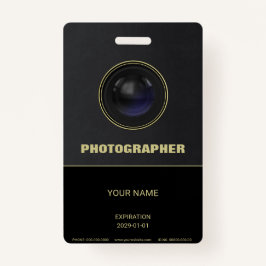 Camera Lens Badge