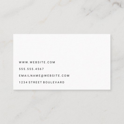 Camera Lens | Bokeh-achtergrond Visitekaartje (Achterkant)