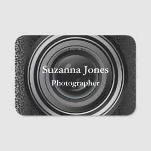 Camera Lens fotograaf Design Name Tag