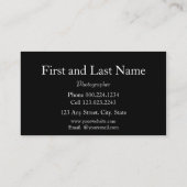 Camera Lens fotografie Visitekaartje (Achterkant)