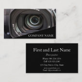 Camera Lens fotografie Visitekaartje (Voorkant / Achterkant)