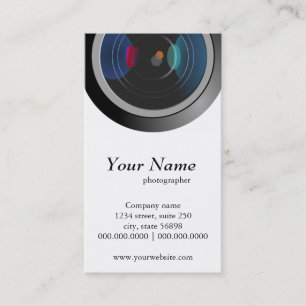 Camera Lens Fotografie Visitekaartjes